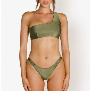 NWT ALT Swim Milla Over Shoulder Top - Olive - M